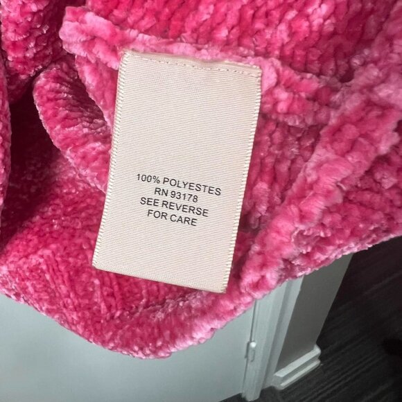 Philosophy pink chenille super soft sweater.  Size large - Picture 7 of 8